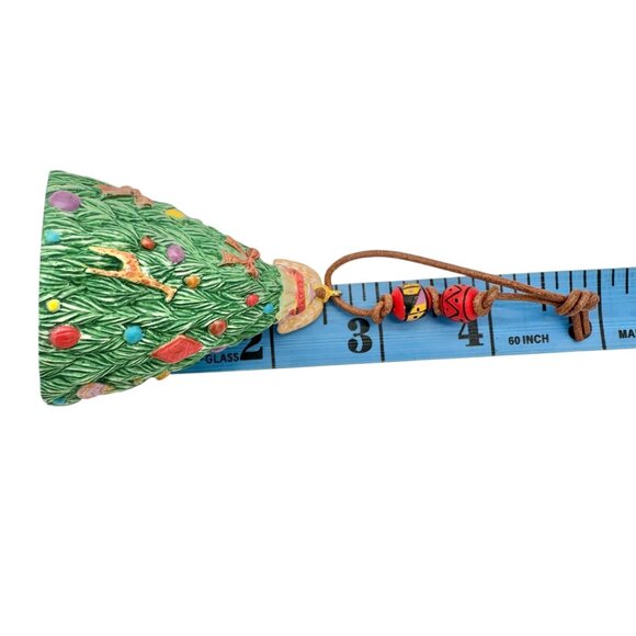 Vtg 2000 Hallmark Keepsake Ornament Angel Blessed Tree Beaded Leather Strap - Picture 7 of 11